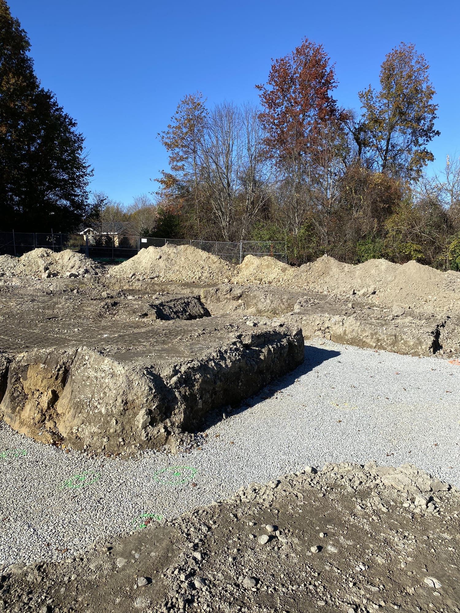 Site excavation, early earthwork phase