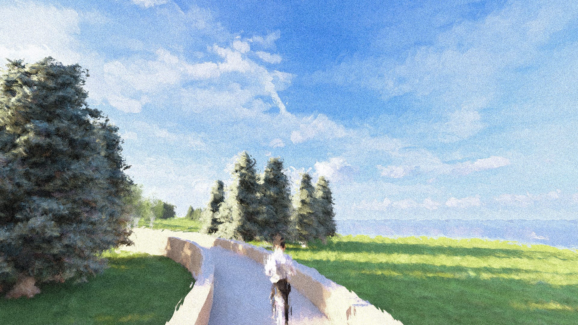 Node 04 — ridge path with distant horizon