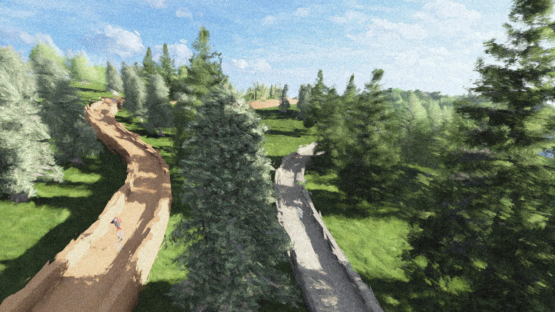 Node 05 — woodland path through the regrown quarry