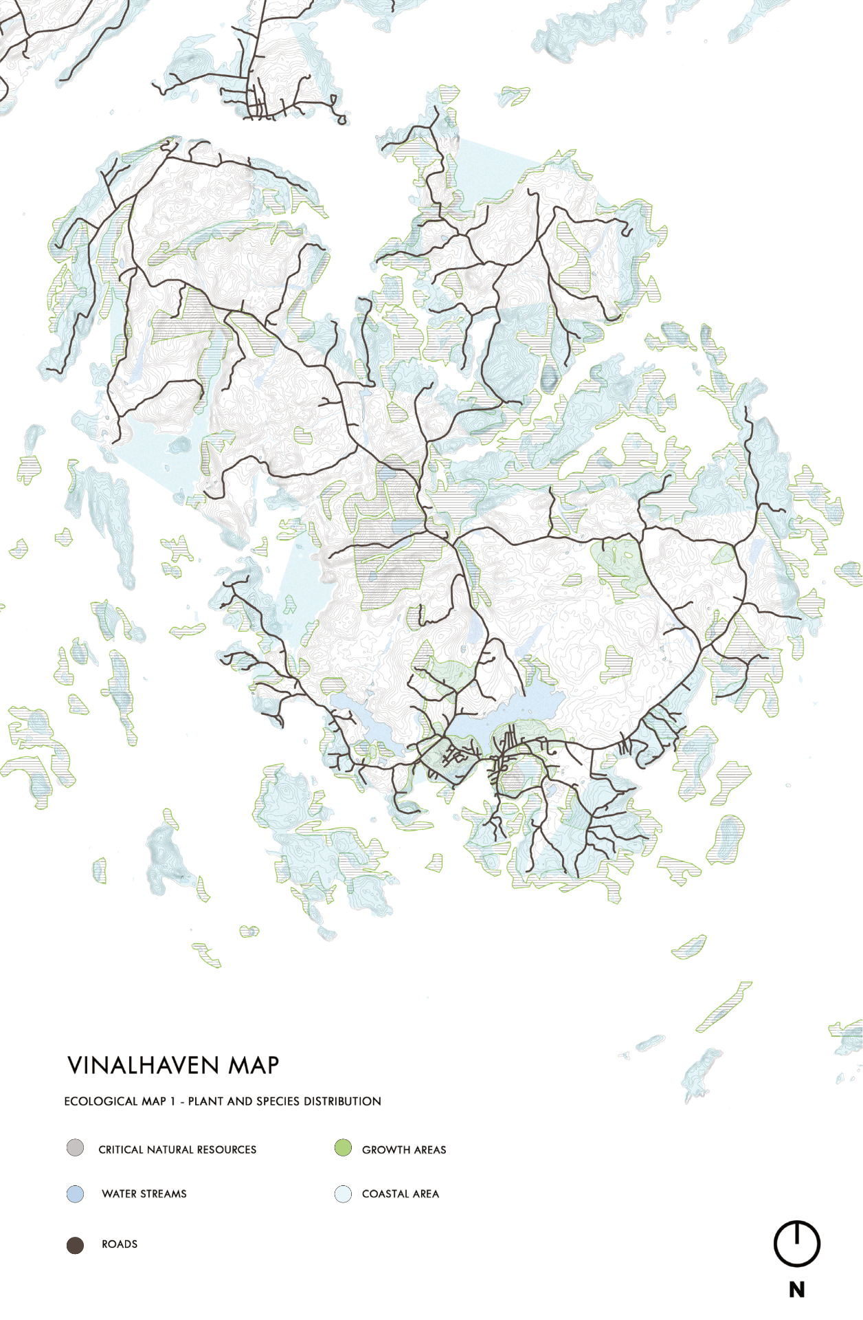 Vinalhaven — ecological map 1, plant and species distribution